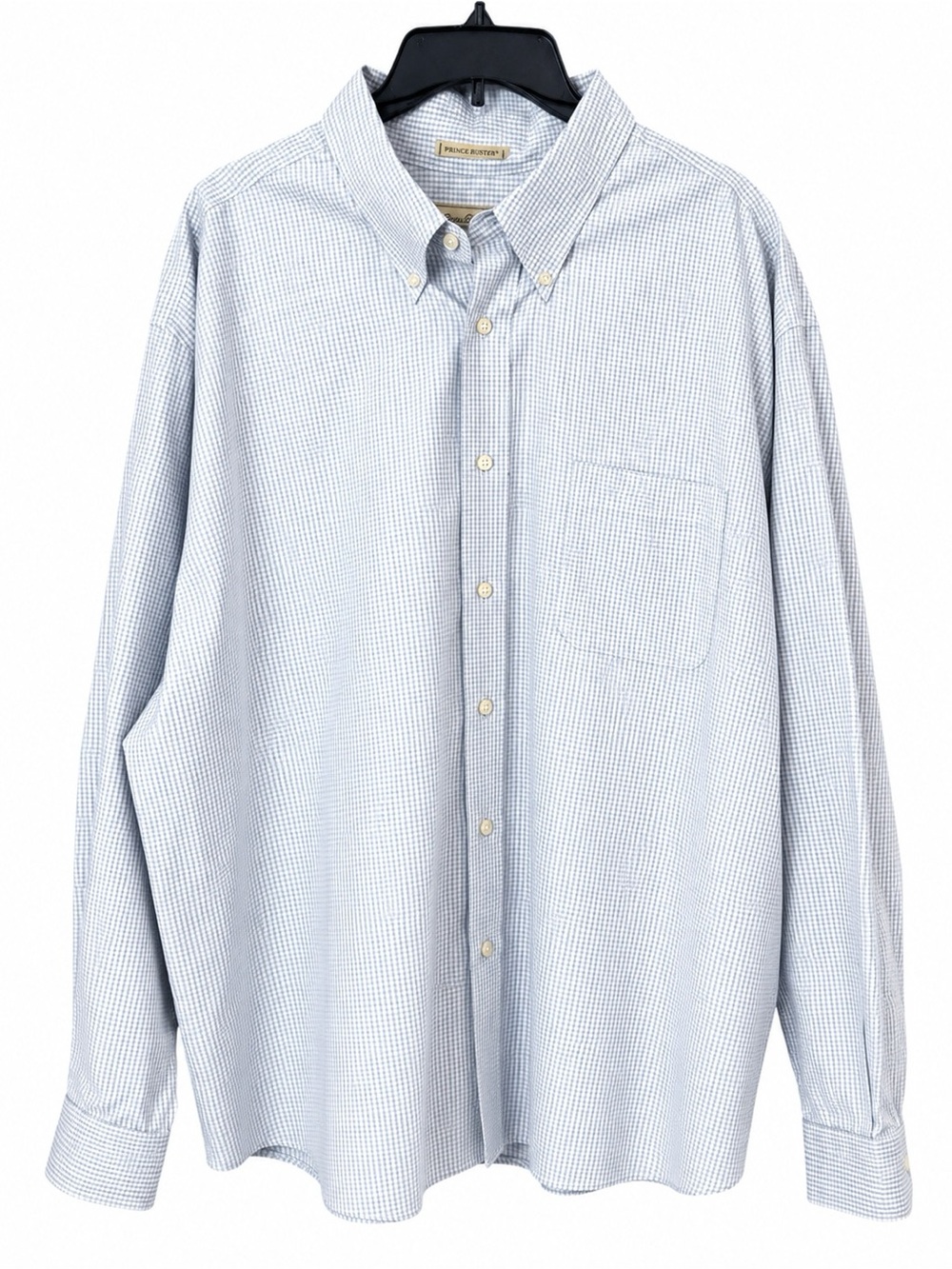 Eddie Bauer Wrinkle Resistant Button Down Dress Shirt Men’s 3XL Tall Blue Gray